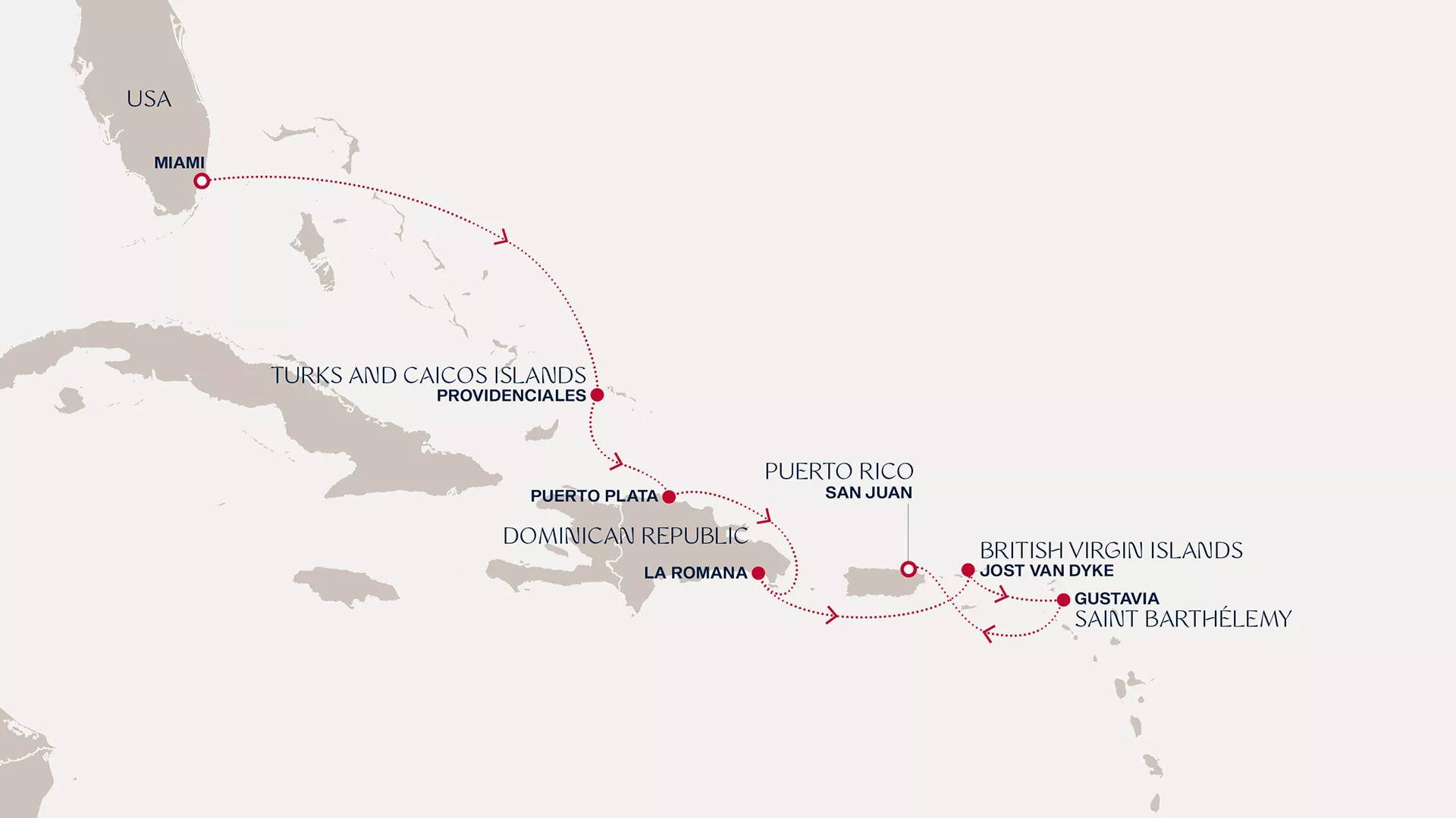 Explora III November 8-15 2026 cruise route map from Miami to San Juan