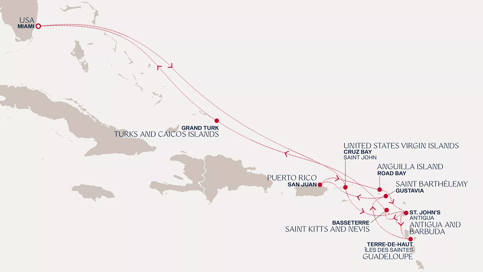 Explora III December 6-20 2026 cruise route map from Miami to Miami