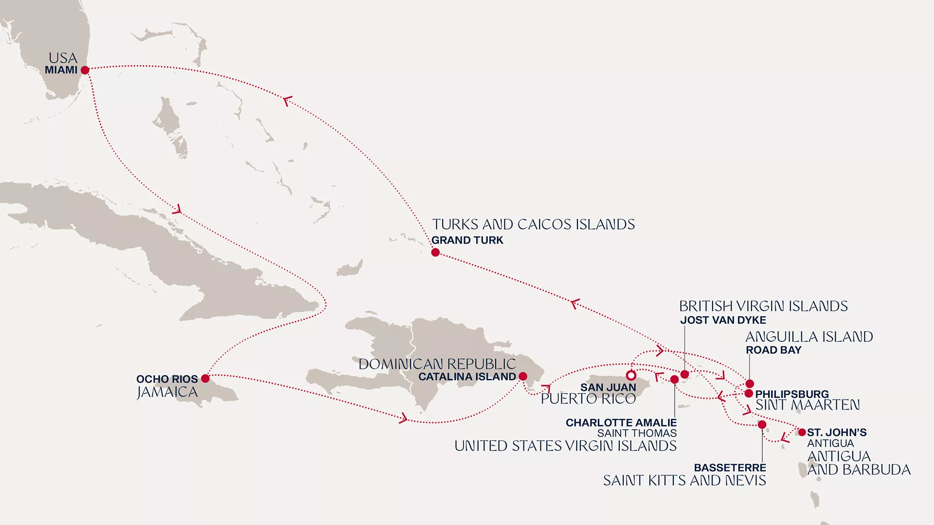 Explora III December 13-28 2026 cruise route map from San Juan to San Juan