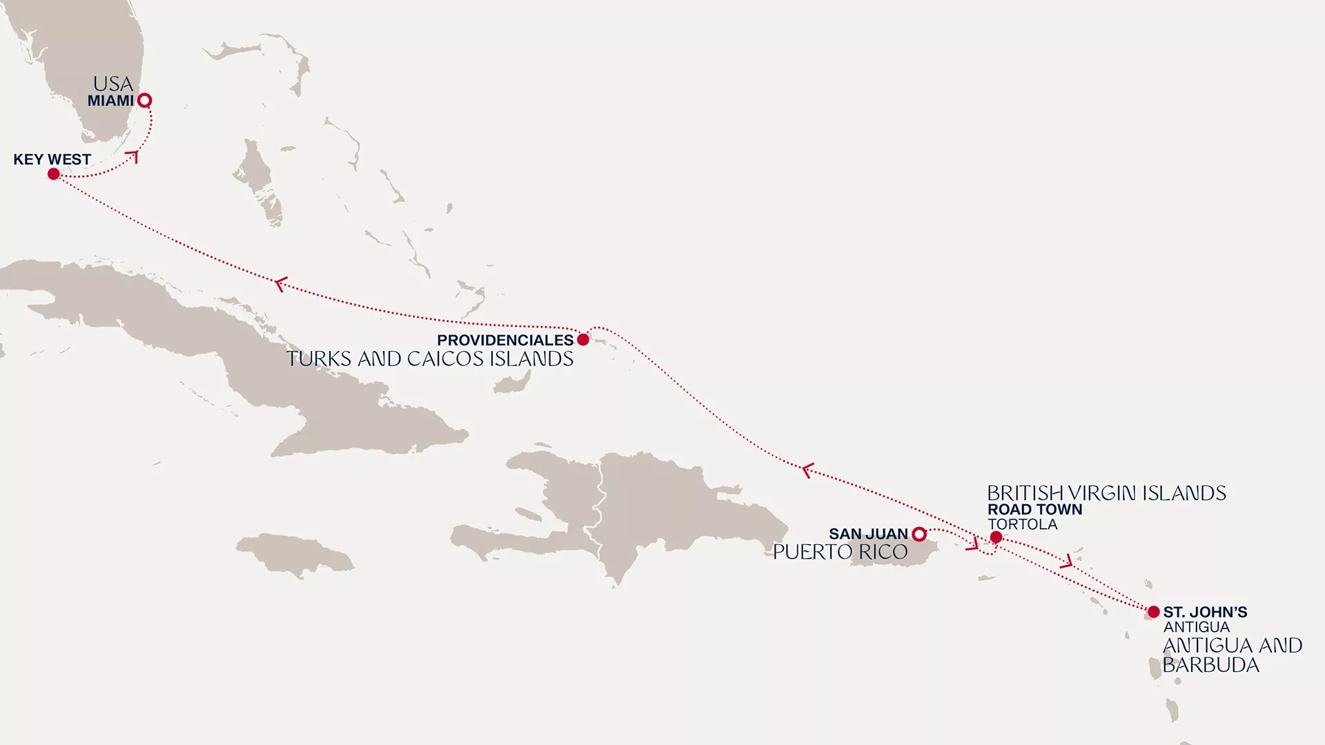 Explora III January 29-February 5 2027 cruise route map from San Juan to Miami