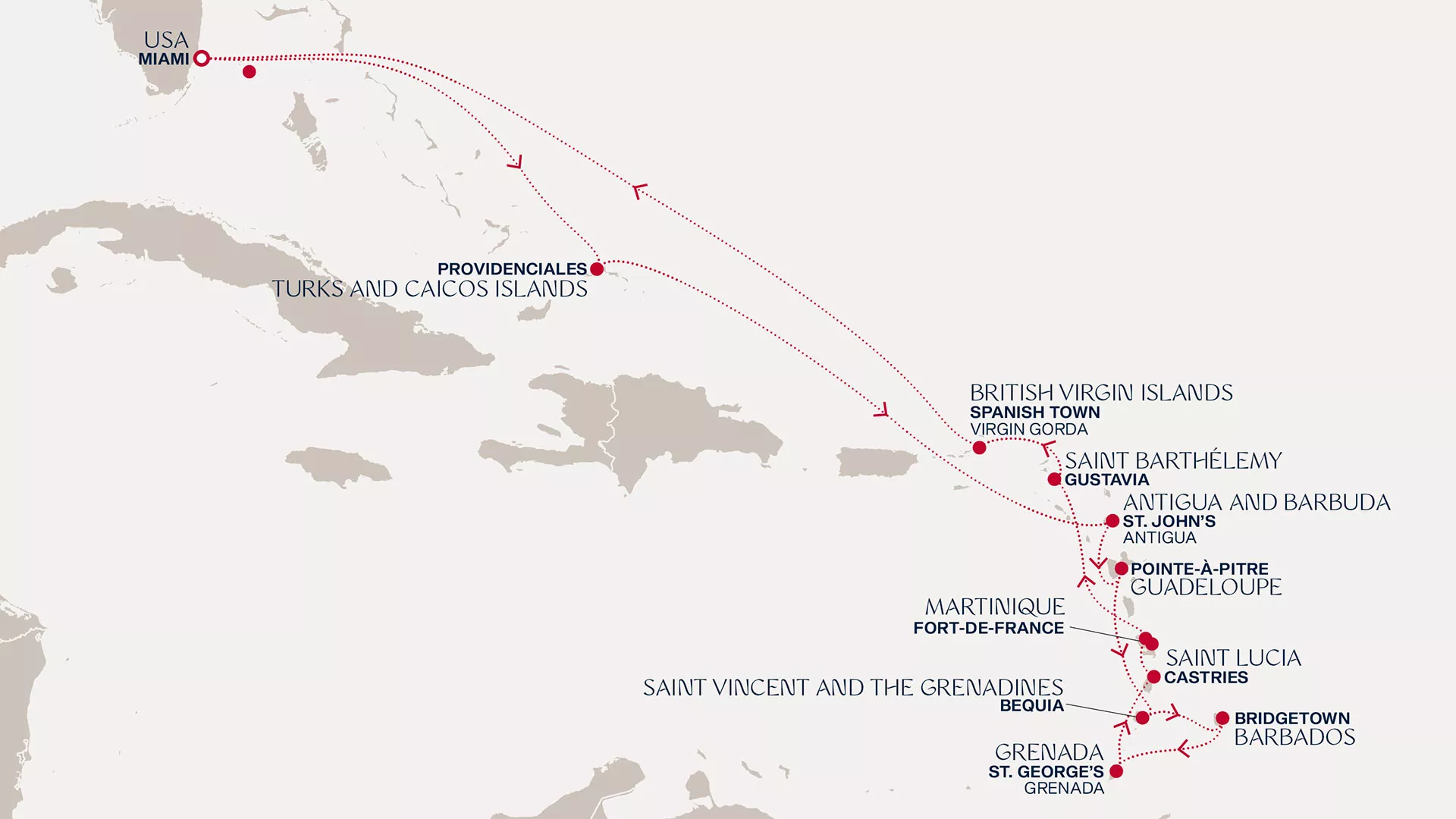 Explora III March 14-29 2027 cruise route map from Miami to Miami