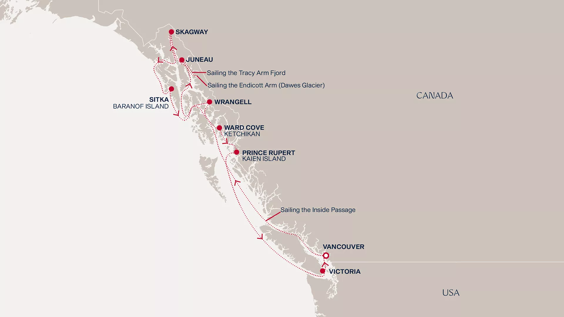Explora III May 10-21 2027 cruise route map from Vancouver to Vancouver