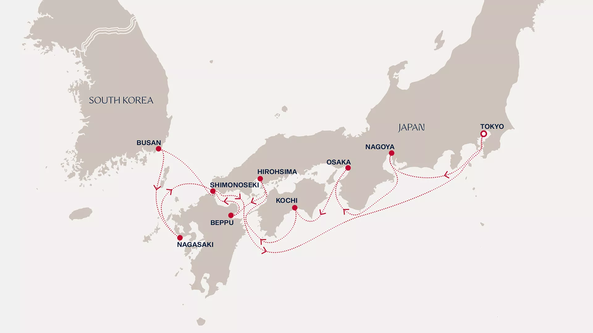 Explora III October 26-November 5 2027 cruise route map from Tokyo to Tokyo