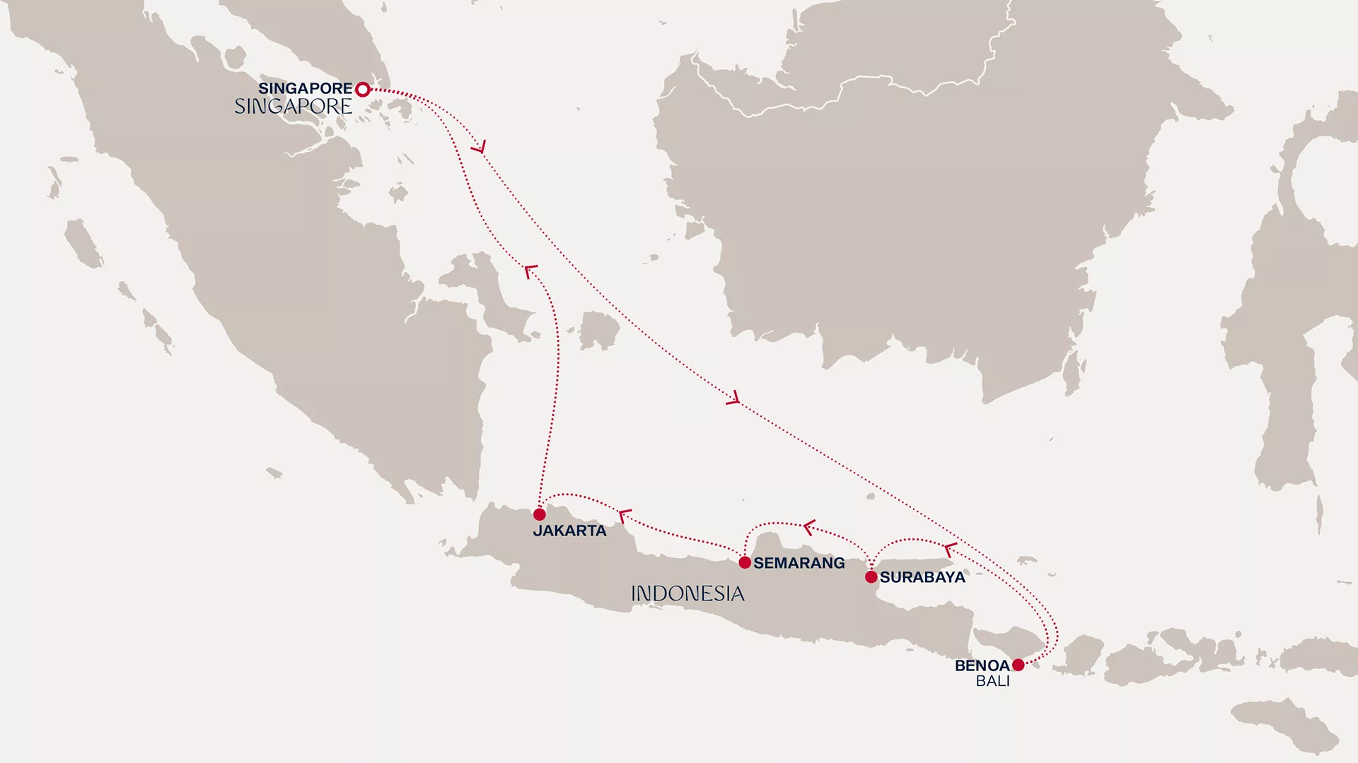 Explora III December 10-19 2027 cruise route map from Singapore to Singapore