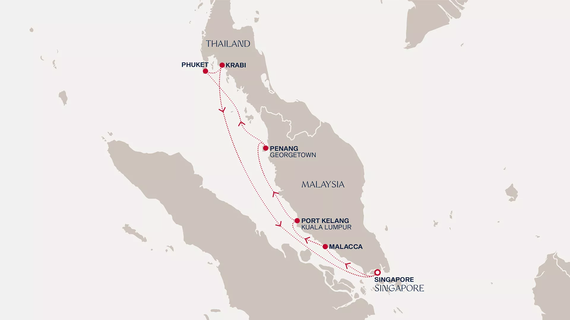 Explora III December 26 2027-January 2 2028 cruise route map from Singapore to Singapore