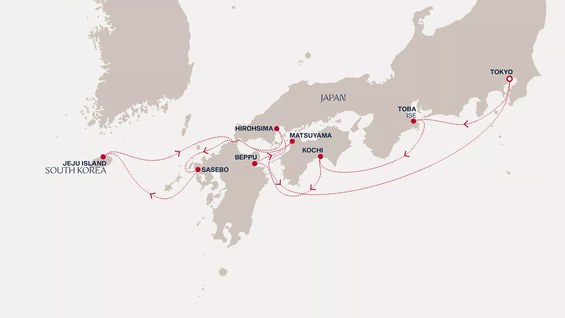 Explora III March 29-April 8 2028 cruise route map from Tokyo to Tokyo