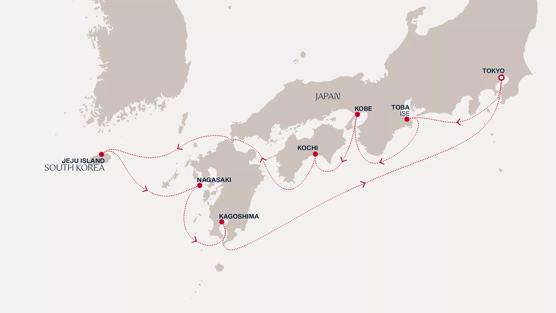 Explora III April 17-26 2028 cruise route map from Tokyo to Tokyo