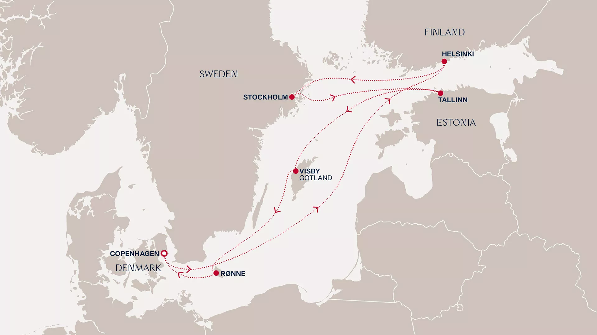 Explora IV May 10-18 2027 cruise route map from Copenhagen to Copenhagen