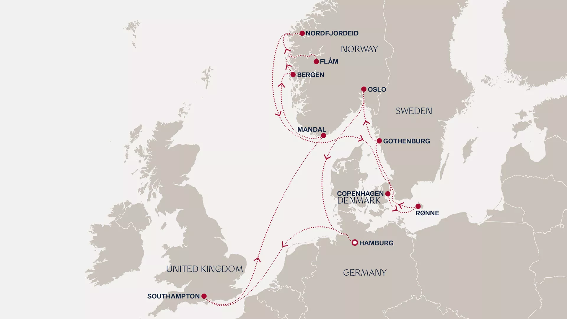 Explora IV August 11-25 2027 cruise route map from Hamburg to Hamburg