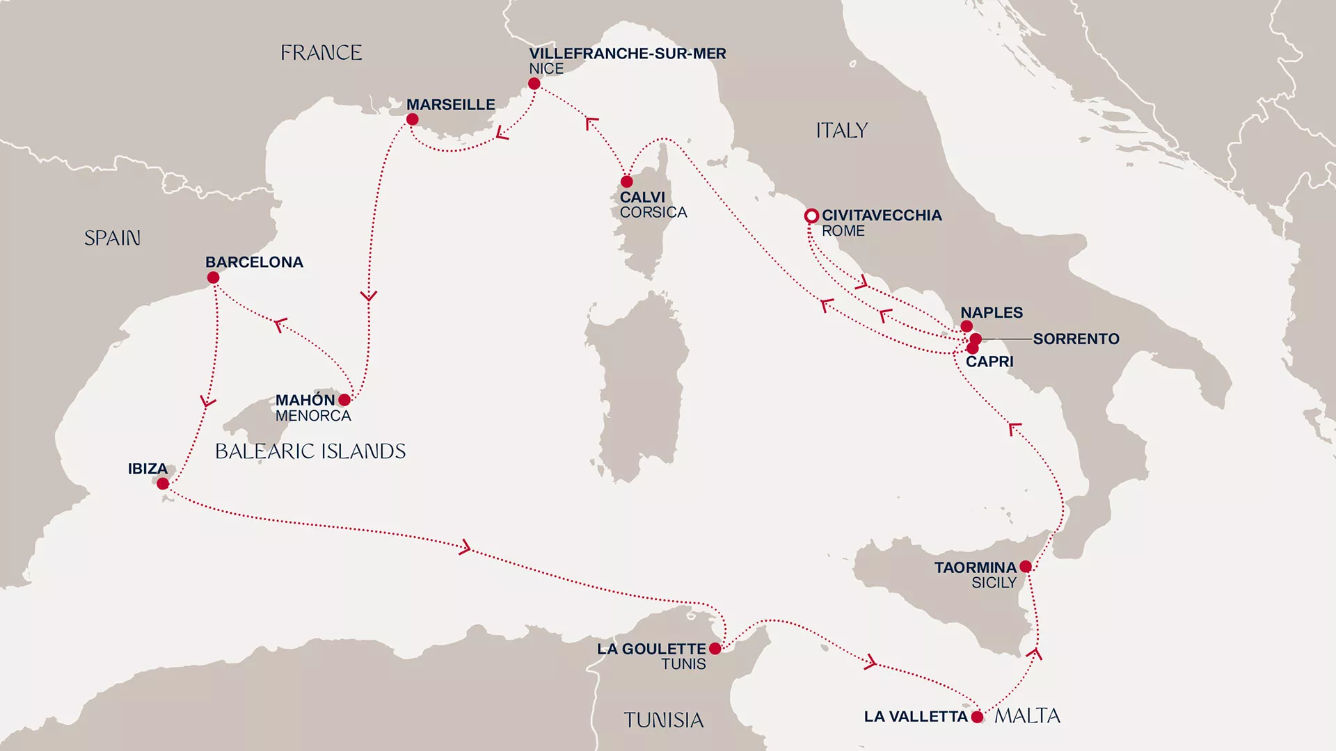 Explora I August 24-September 7 2026 cruise route map from Civitavecchia (Rome) to Civitavecchia (Rome)