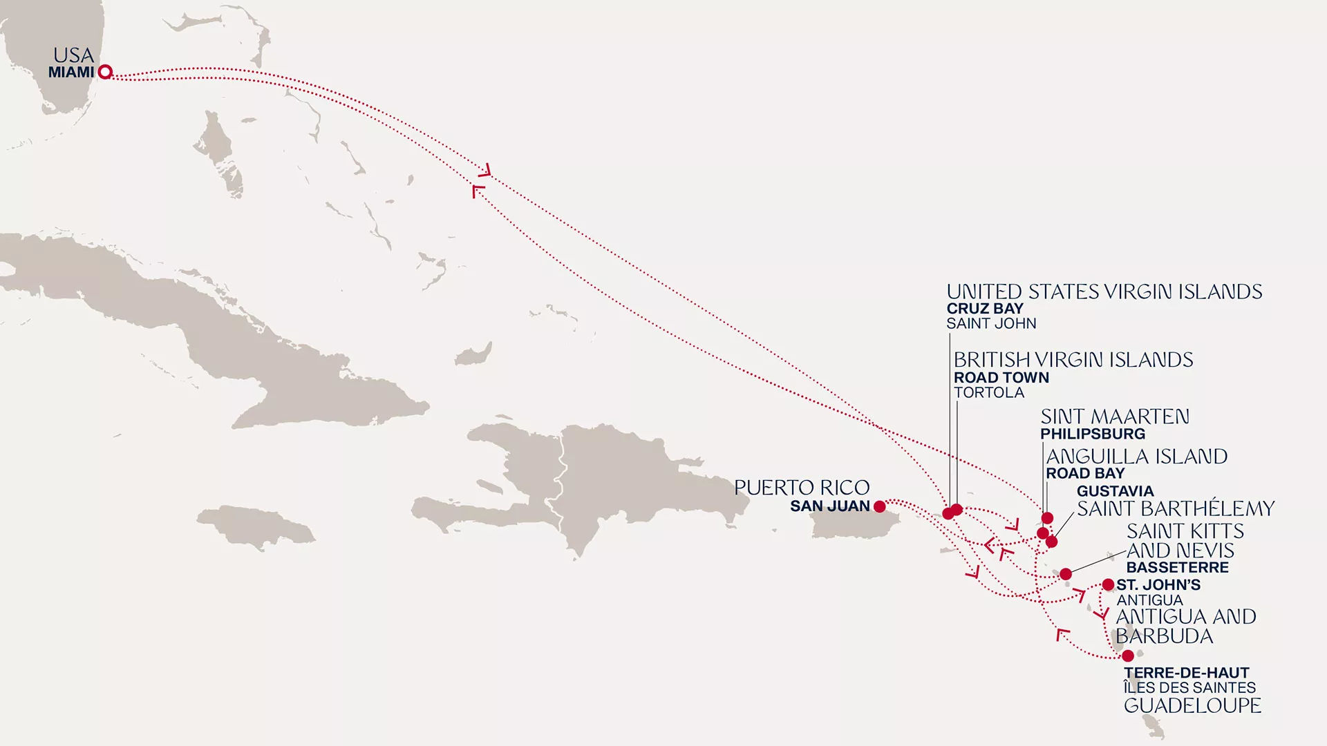 Explora I December 13-27 2026 cruise route map from Miami to Miami