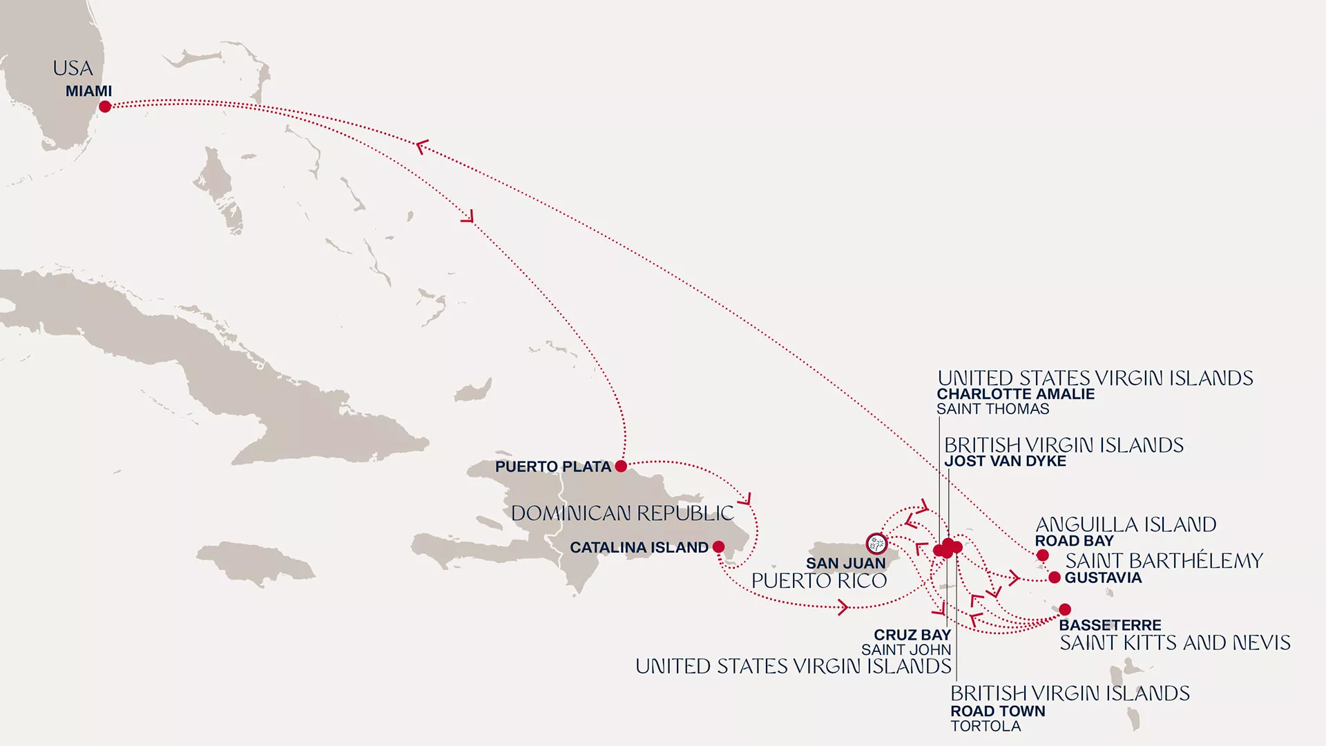 Explora I December 20 2026-January 4 2027 cruise route map from San Juan to San Juan