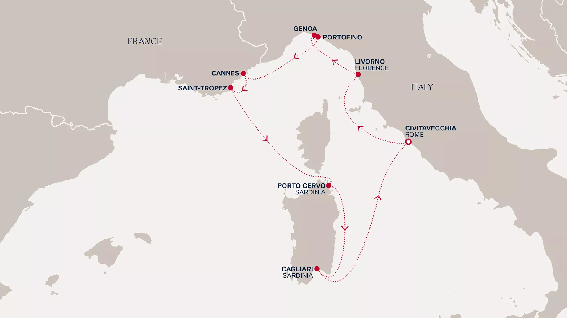 Explora I May 24-June 1 2027 cruise route map from Civitavecchia (Rome) to Civitavecchia (Rome)