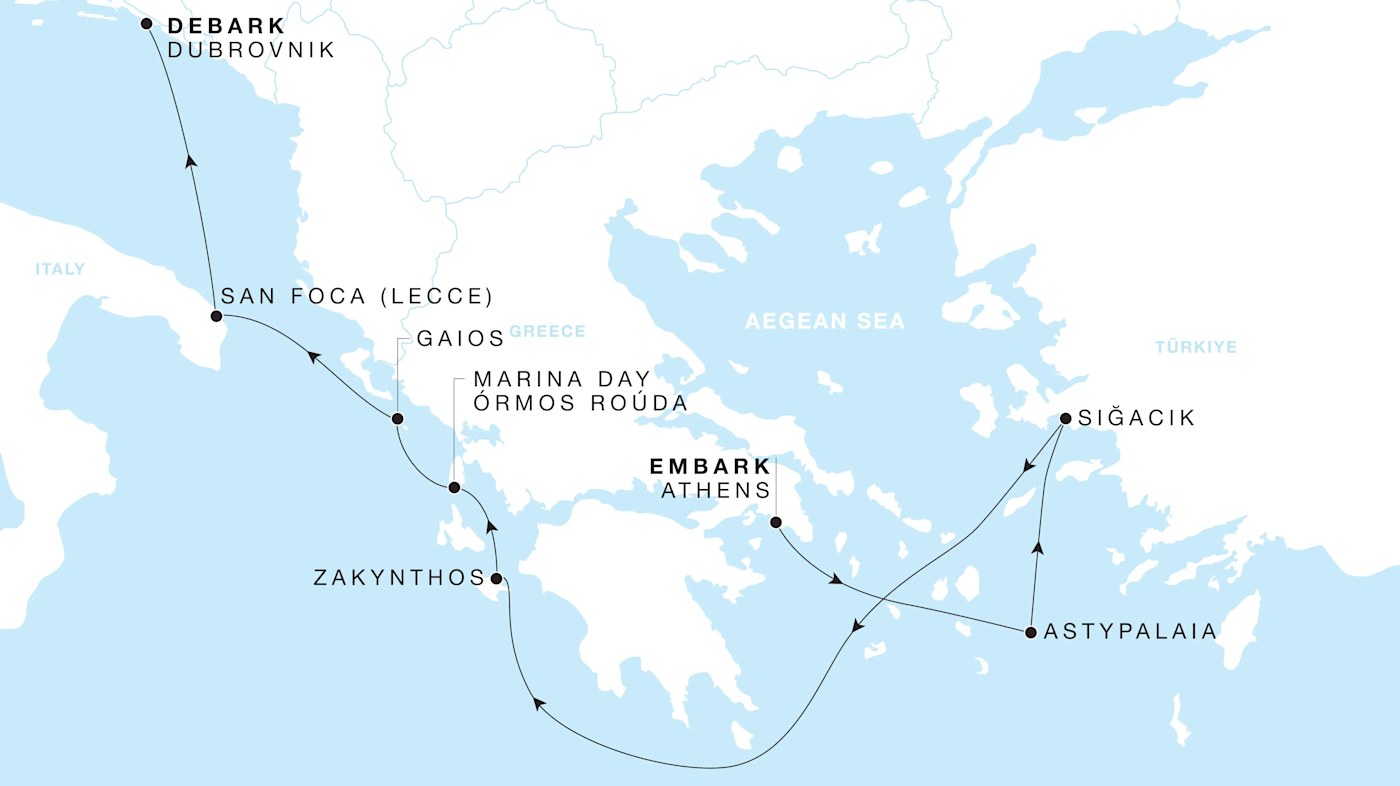Four Seasons I Voyage FS-I-270523-009 | 9 days - Ionian Coast featuring Astypálaia & Siğacik itinerary map