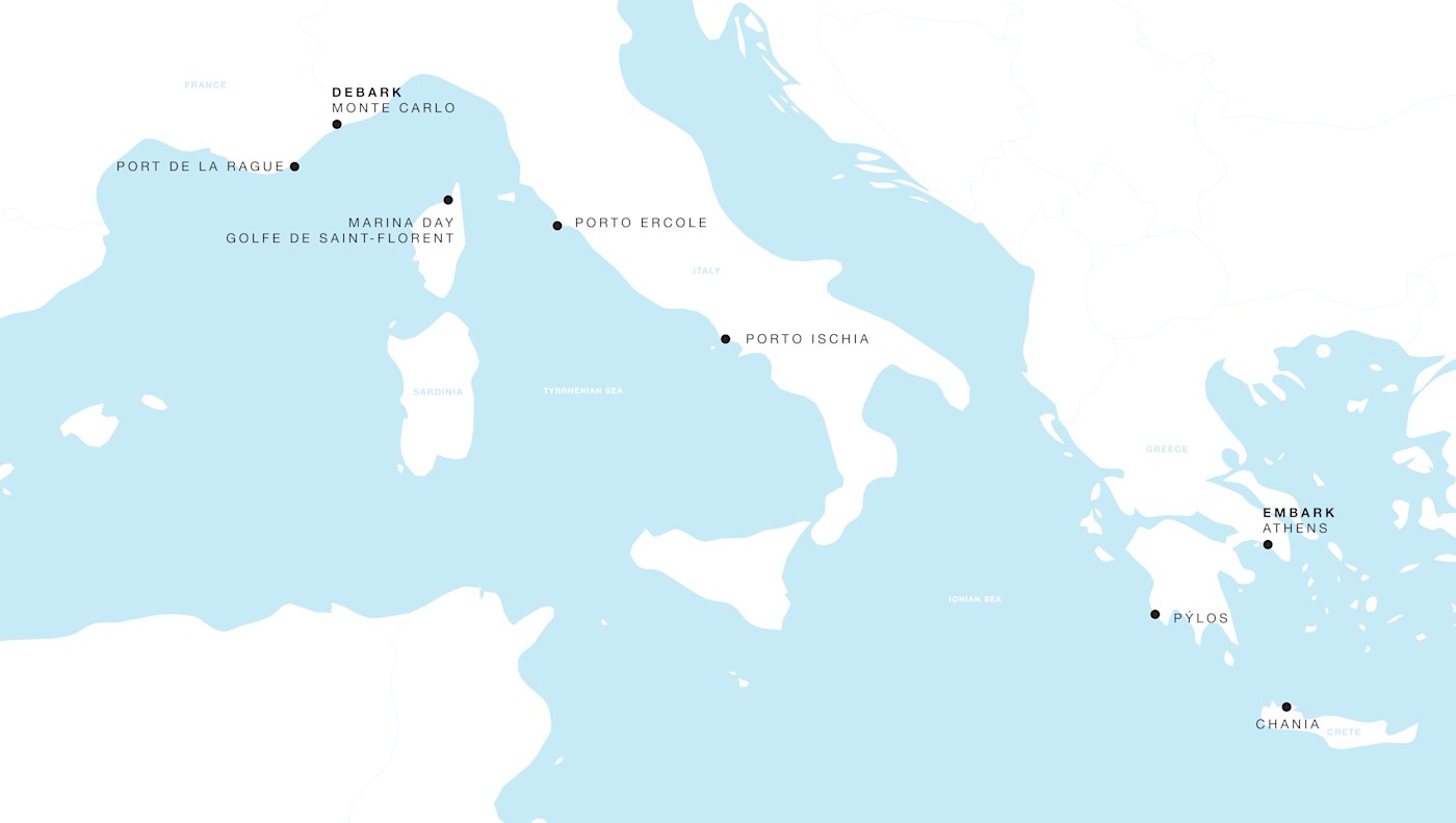 Four Seasons I Voyage FS-I-270919-009 | 9 days - Grand Mediterranean featuring Crete & Ischia itinerary map