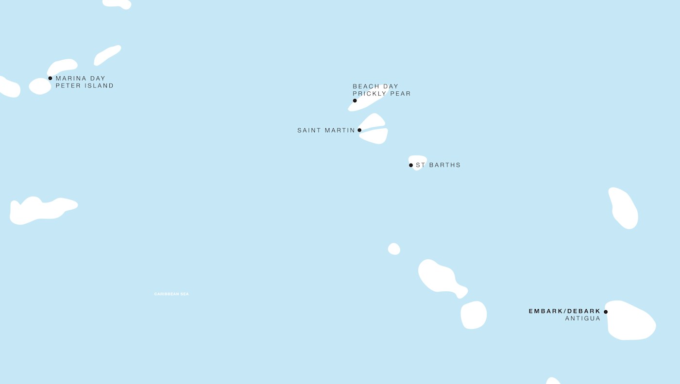 Four Seasons I Voyage FS-I-271128-005 | 5 days - Lesser Antilles featuring Marigot & St Barths​ itinerary map