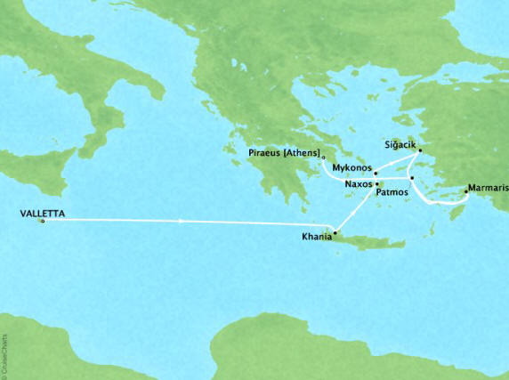 Four Seasons I Voyage FS-I-260329-007 | 7 days itinerary map