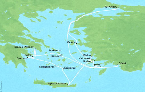 Four Seasons I Voyage FS-I-260412-014 | 14 days itinerary map