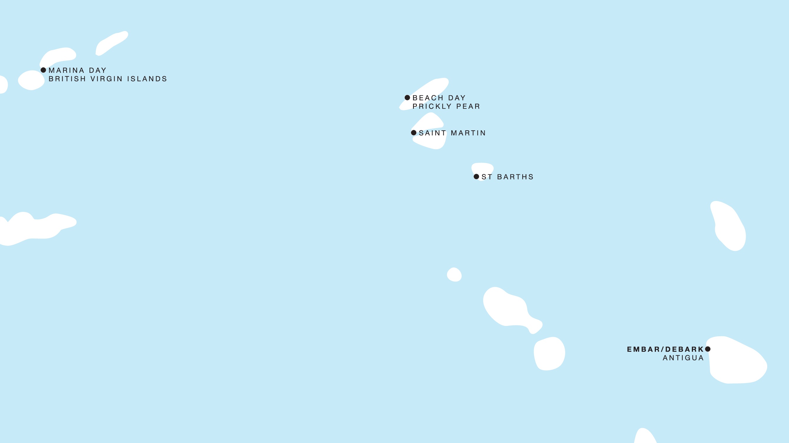 Four Seasons I Roundtrip Saint John's itinerary map, November 28 to December 3, 2027, Voyage FS-I-271128-005
