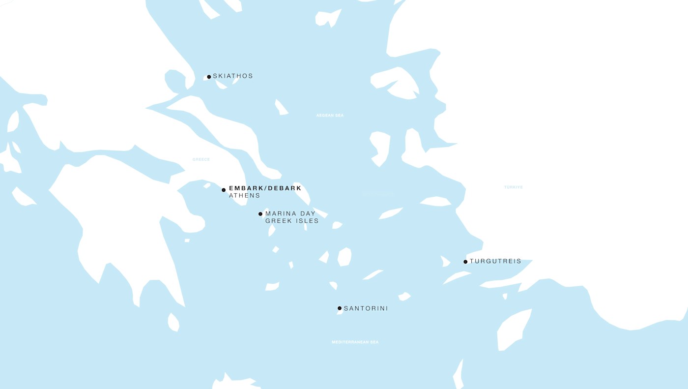 Four Seasons II Voyage FS-II-280905-05 | 5 days - Greece Roundtrip: Wonders of the Greek Isles itinerary map