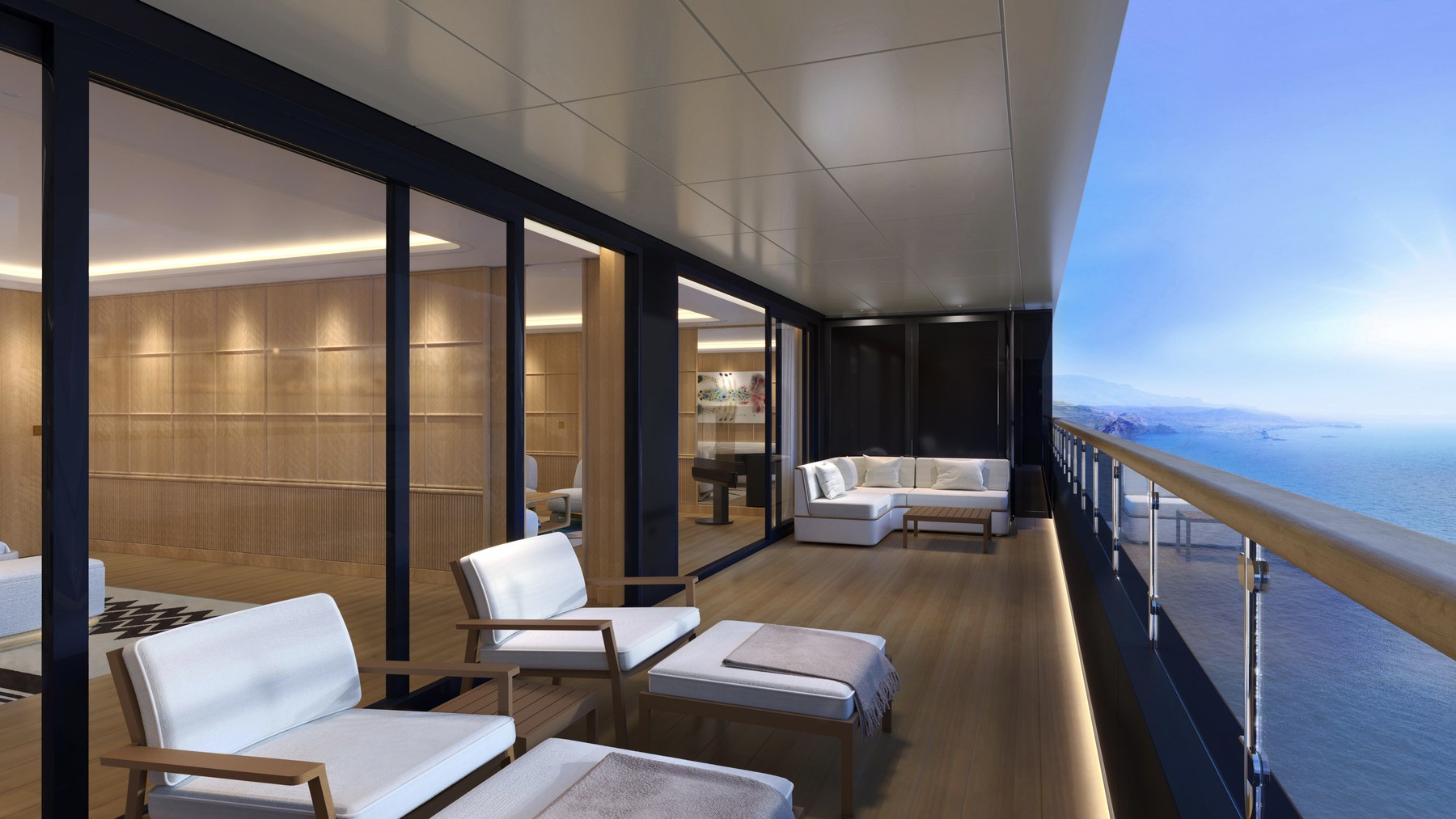 Four Seasons One Ocean Suite private terrace overlooking the sea