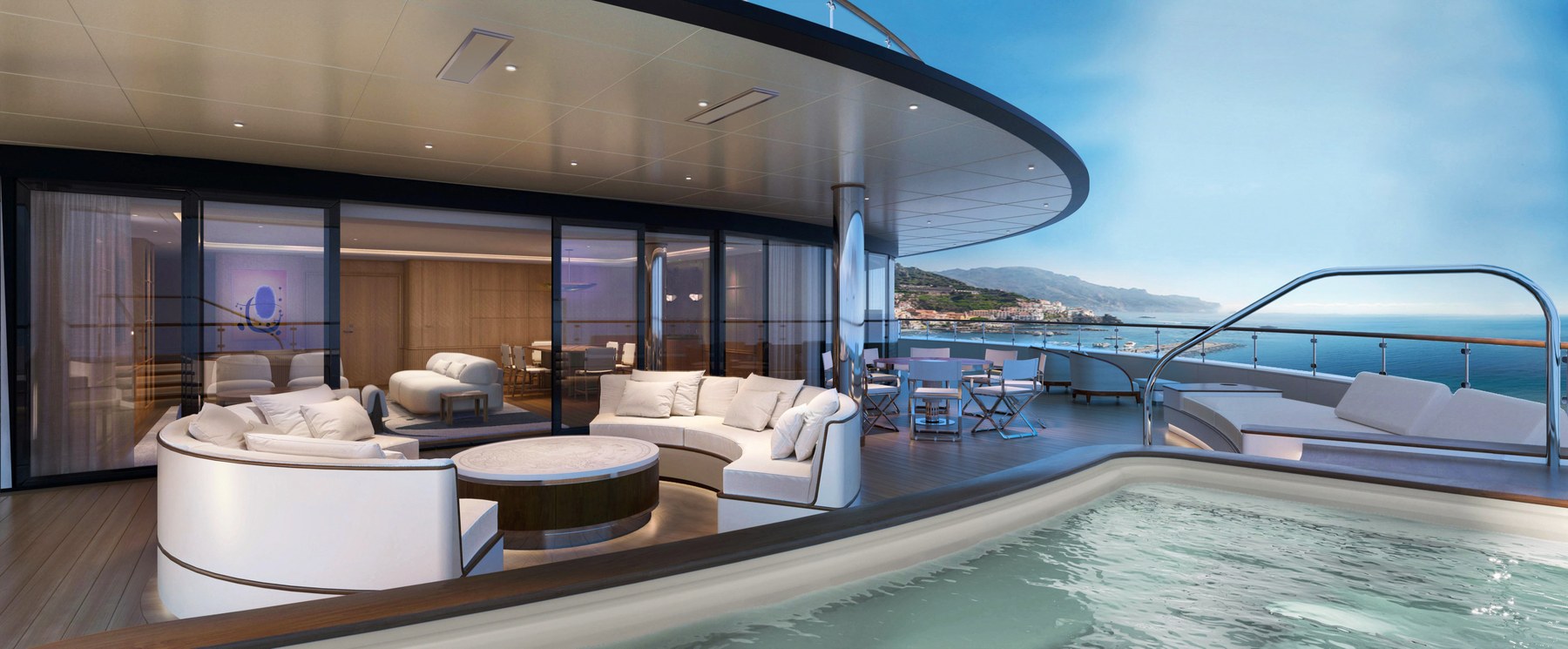 Four Seasons One Portofino Suite private terrace overlooking the ocean