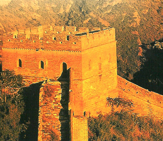 Historic Great Wall landscape representing Africa, Asia, and Far East voyages