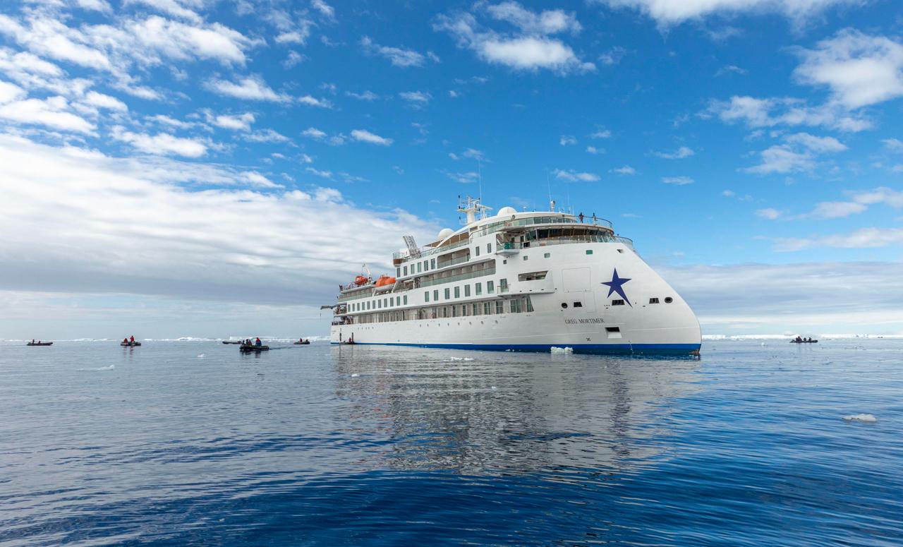 Greg Mortimer expedition ship at sea