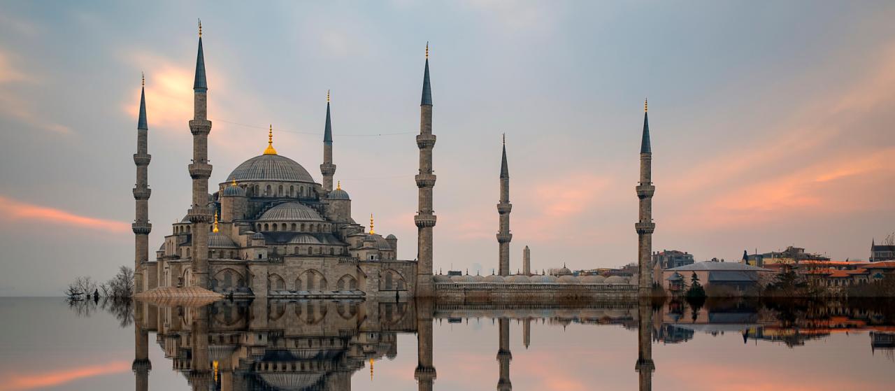 The Blue Mosque and minarets in Istanbul, Turkey