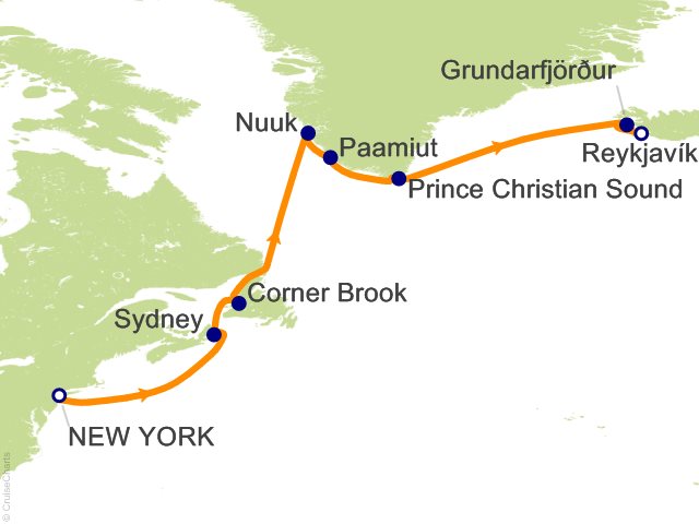 Aurelia July 18-August 1 2028 itinerary map