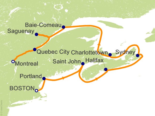 Aurelia October 4-15 2028 itinerary map