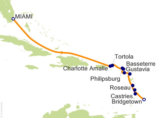 Aurelia October 27-November 8 2028 itinerary map
