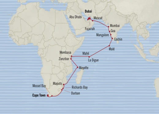 Oceania Nautica Itinerary 2020