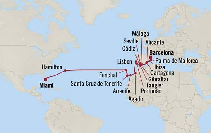 Itnerary Map for Oceania Cruises Nautica Voyage ID NAU260327A.jpeg