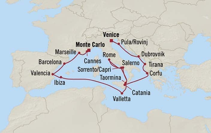 Itnerary Map for Oceania Cruises Nautica Voyage ID NAU260625A.jpg