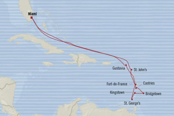 Oceania Riviera Cruises Itinerary 2020