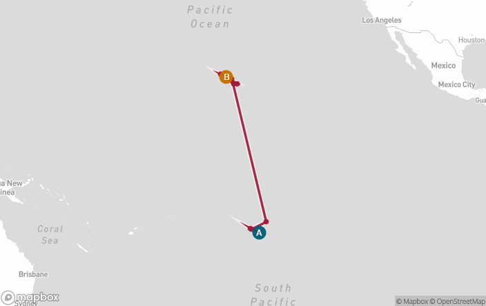 Itinerary Map for Oceania Cruises Sirena Voyage ID SIR260628