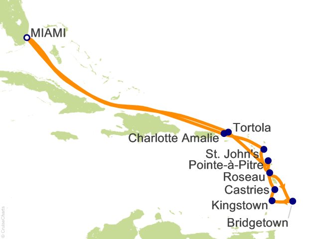 Oceania Sonata itinerary map for voyage SON290222