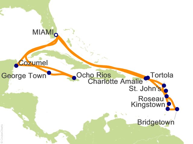 Oceania Sonata itinerary map for voyage SON290222A