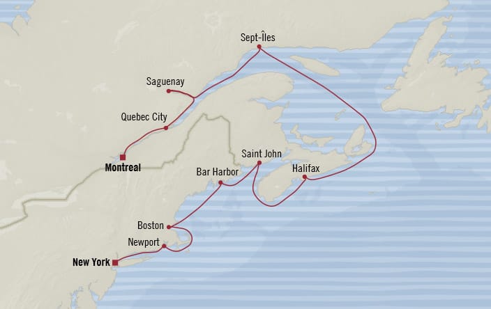 MAP - Oceania Insignia Cruises Itinerary 2019