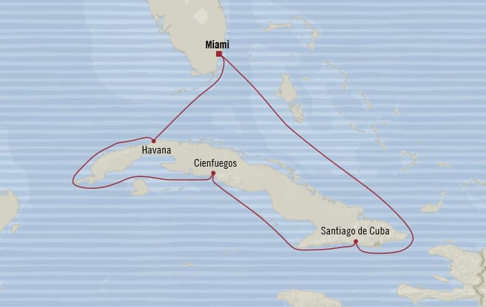 7 Seas Luxury Cruises MAP - Oceania Insignia  schedule 2022