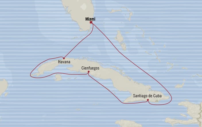 7 Seas Luxury Cruises MAP - Oceania Insignia  schedule 2022