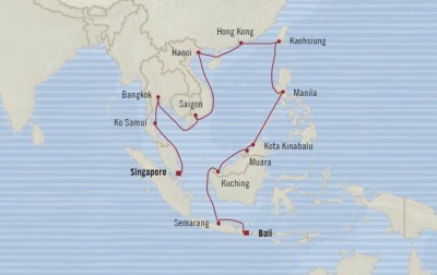 Oceania Insignia March 17 April 14 2017 Cruises Benoa (Bali), Indonesia to Singapore, Singapore
