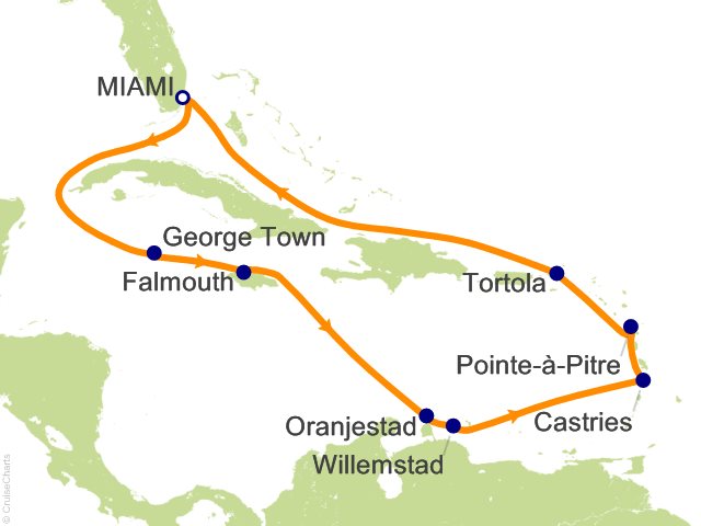 Oceania Allura January 7-20 2027 itinerary map