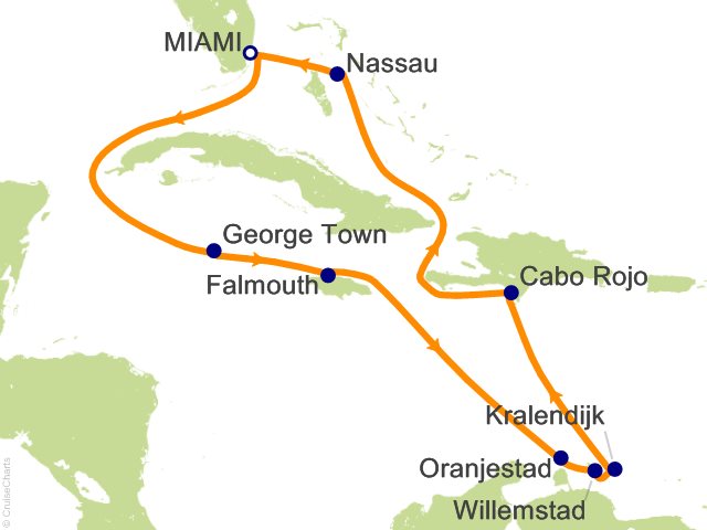 Oceania Allura February 27-March 11 2027 itinerary map