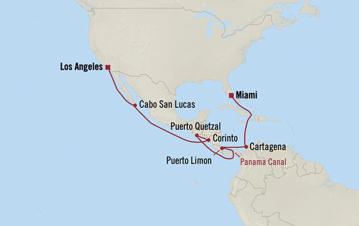 Aurelia January 19-February 5 2028 itinerary map