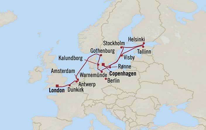 Oceania Insignia Voyage INS270726 itinerary map