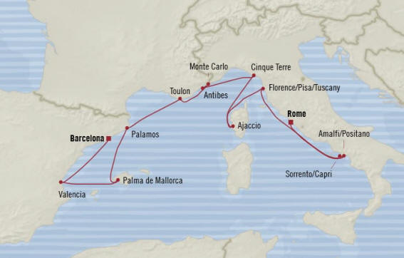 7 Seas Luxury Cruises Oceania  Marina schedule 2022