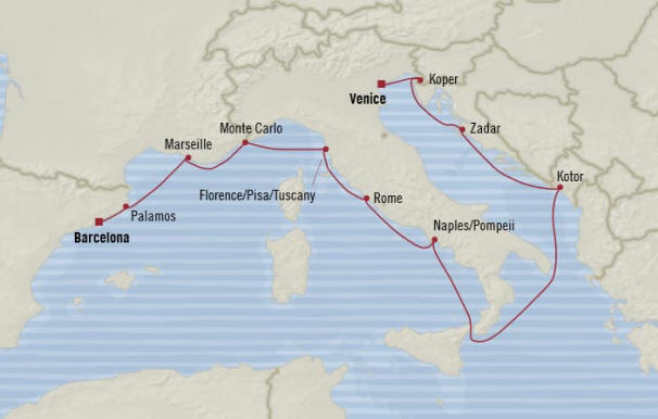 Oceania Nautica Cruises Itinerary 2020