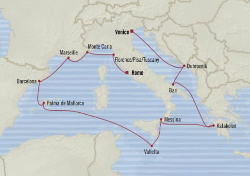 Oceania Riviera Itinerary 2021